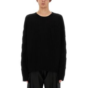 OFF-WHITE Men's Logo Crewneck Sweater Men BLACK Sweaters & Cardigans